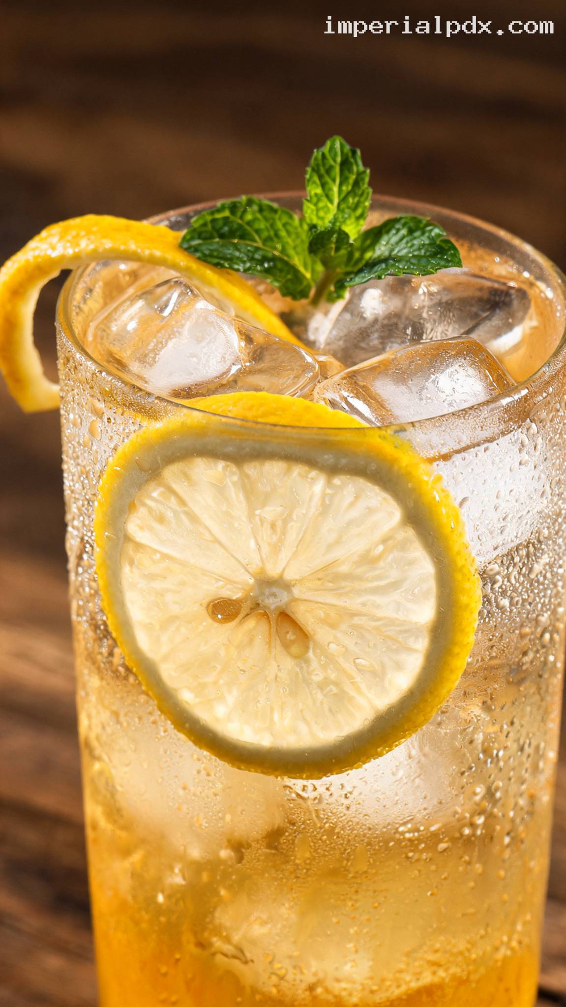 Chilled Yuzu Honey Citrus Cooler – Closeup