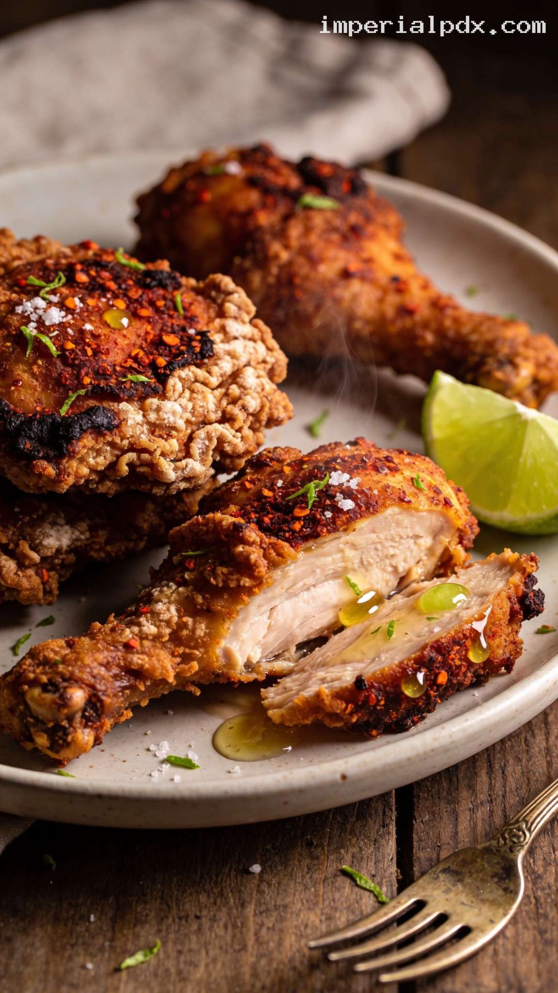 Chipotle Lime Fried Chicken – Closeup
