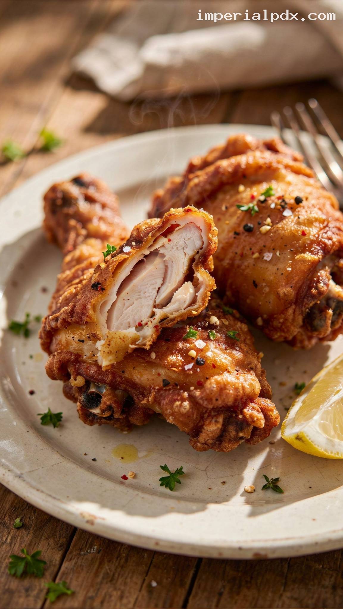 Classic Southern Buttermilk Fried Chicken – Closeup