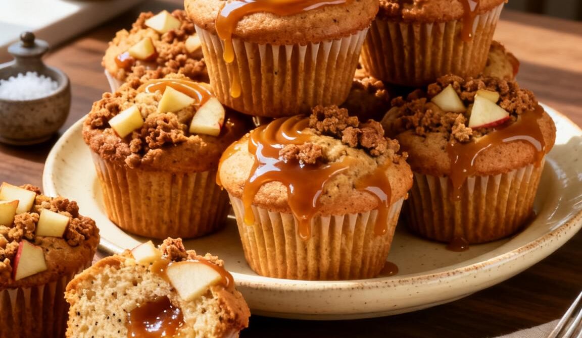 Cozy Caramel Apple Cinnamon Muffins