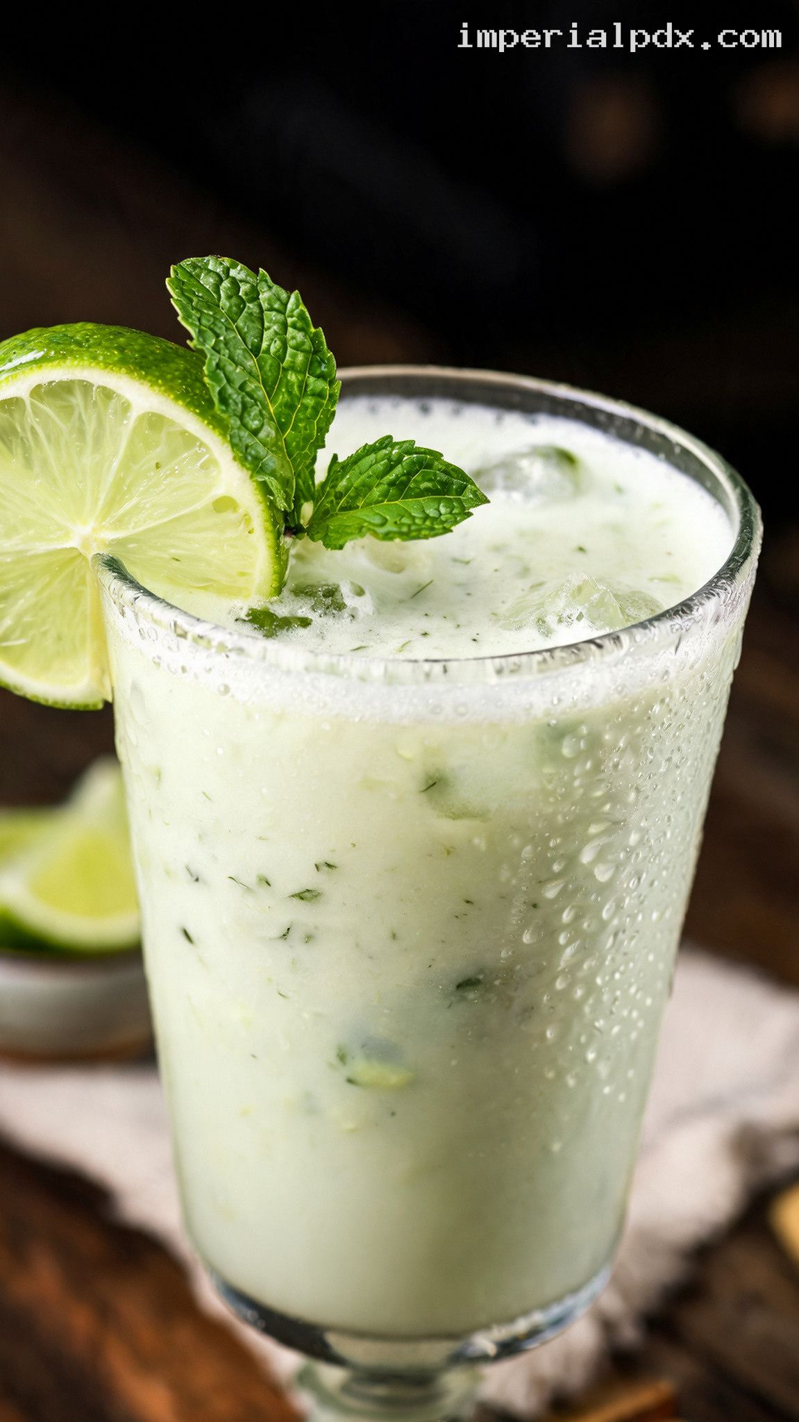Creamy Soursop Lime Cooler – Closeup