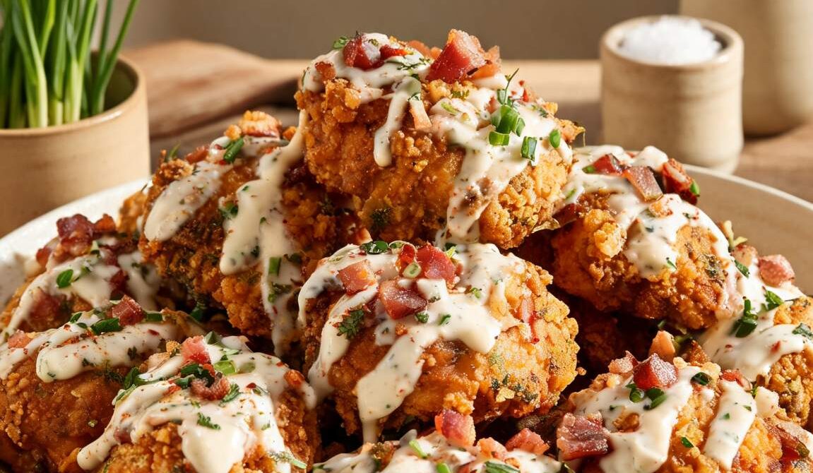 Crispy Bacon Ranch Fried Chicken