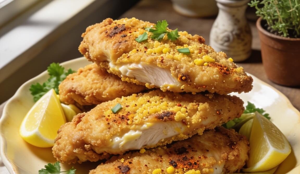 Crispy Chicken With Cornbread Crust