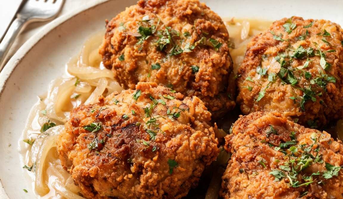 Crispy Chicken With Sweet Onion Sauce