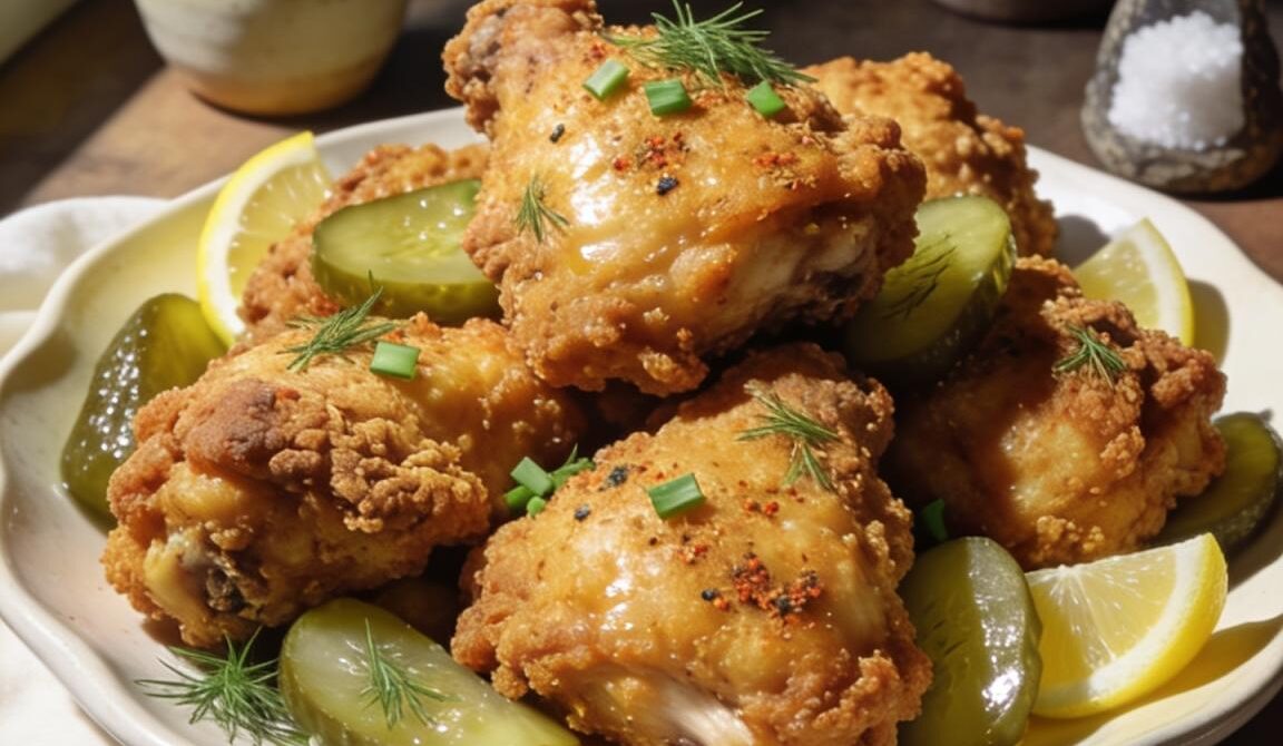 Crispy Dill Pickle Brined Chicken