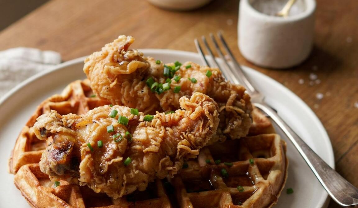 Crispy Fried Chicken and Waffles