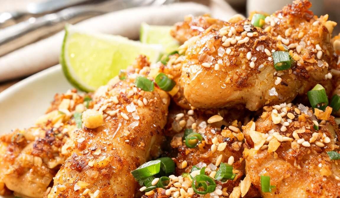 Crispy Ginger Garlic Fried Chicken