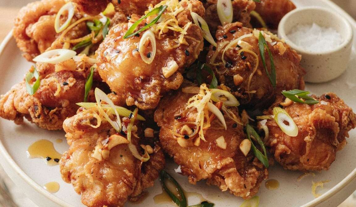 Crispy Ginger Scallion Fried Chicken