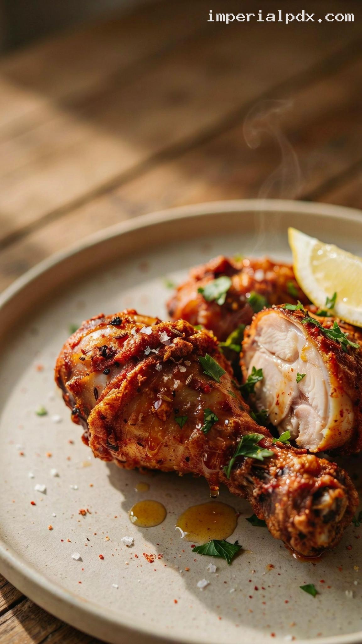 Crispy Harissa Fried Chicken With Smoky Heat – Closeup