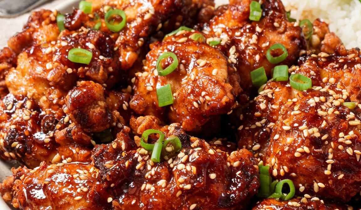Crispy Hoisin Glazed Fried Chicken