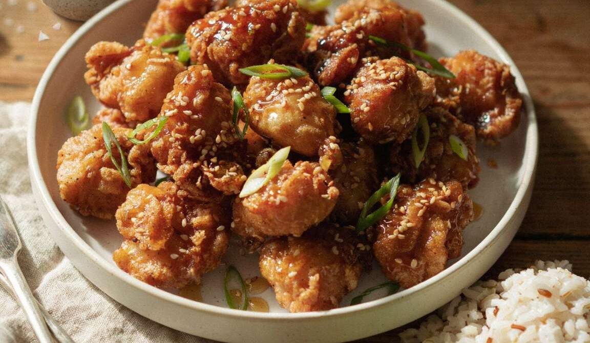 Crispy Honey Sesame Fried Chicken