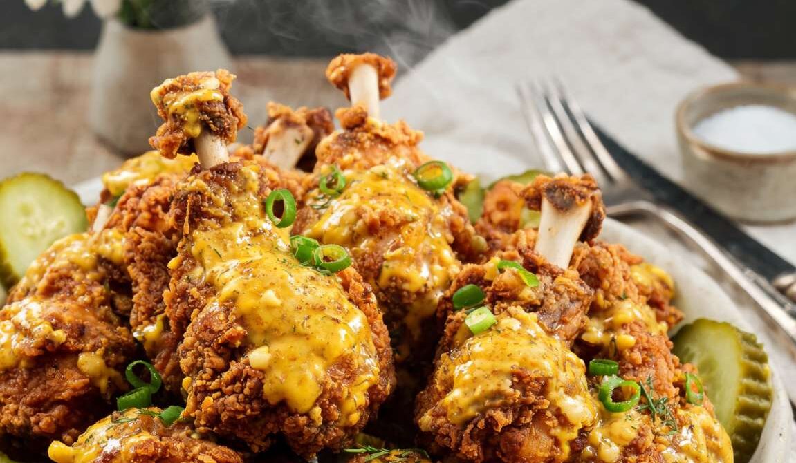 Crispy Hot Mustard Fried Chicken