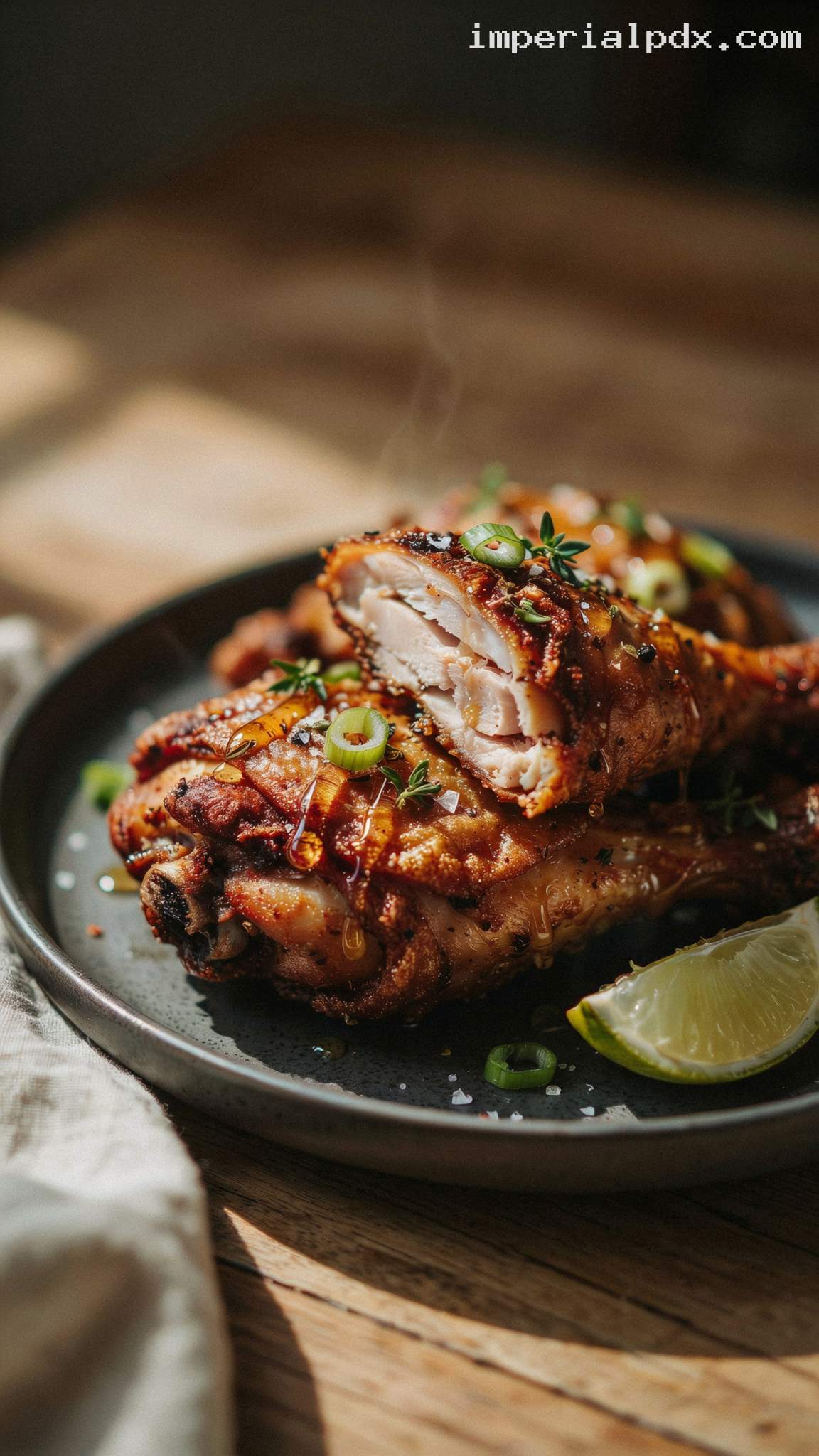 Crispy Jamaican Jerk Fried Chicken – Closeup