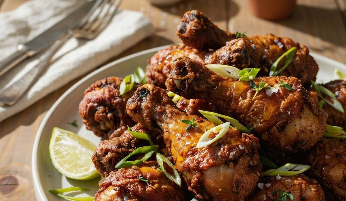 Crispy Jamaican Jerk Fried Chicken