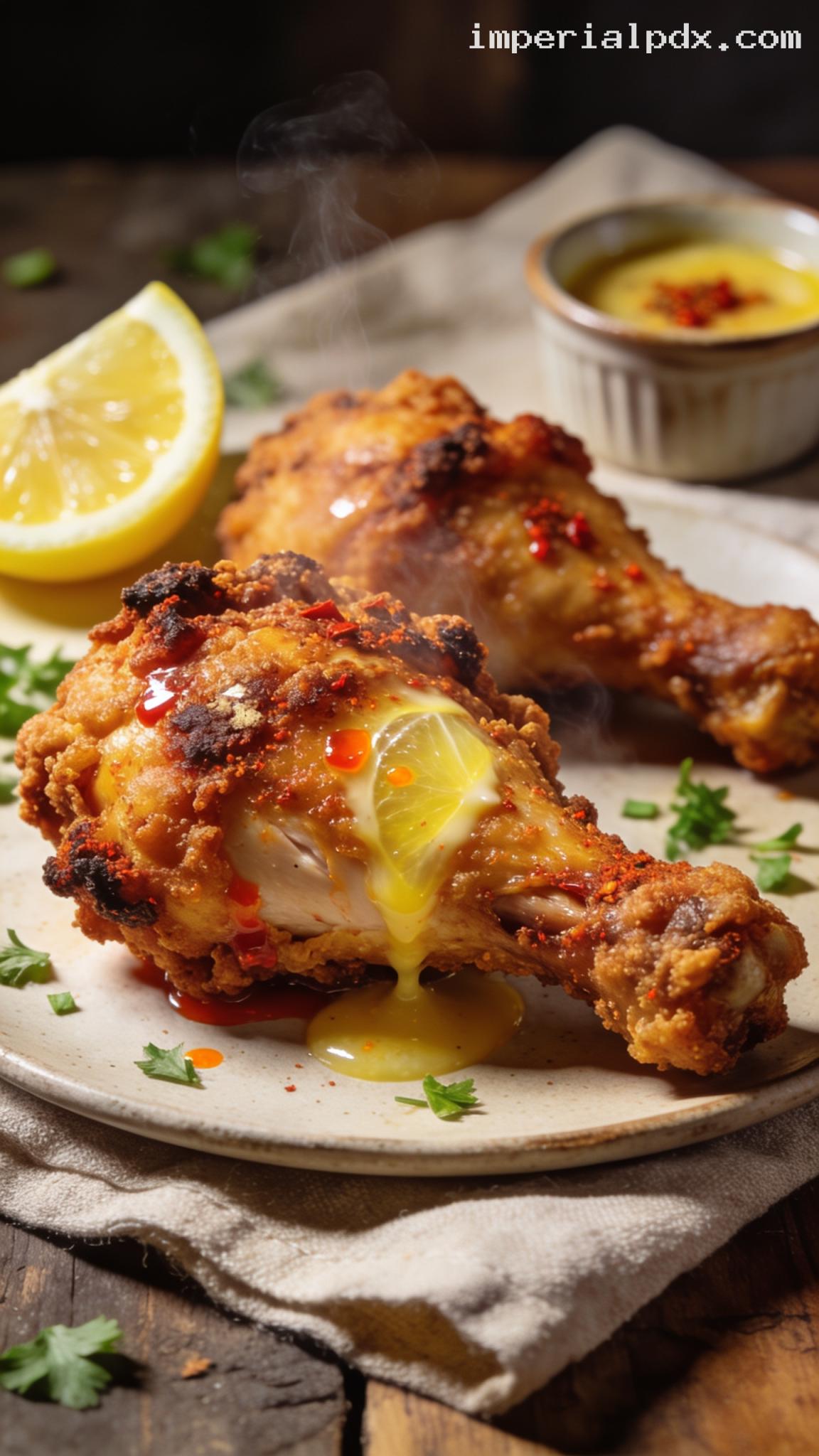 Crispy Peri-Peri Fried Chicken – Closeup