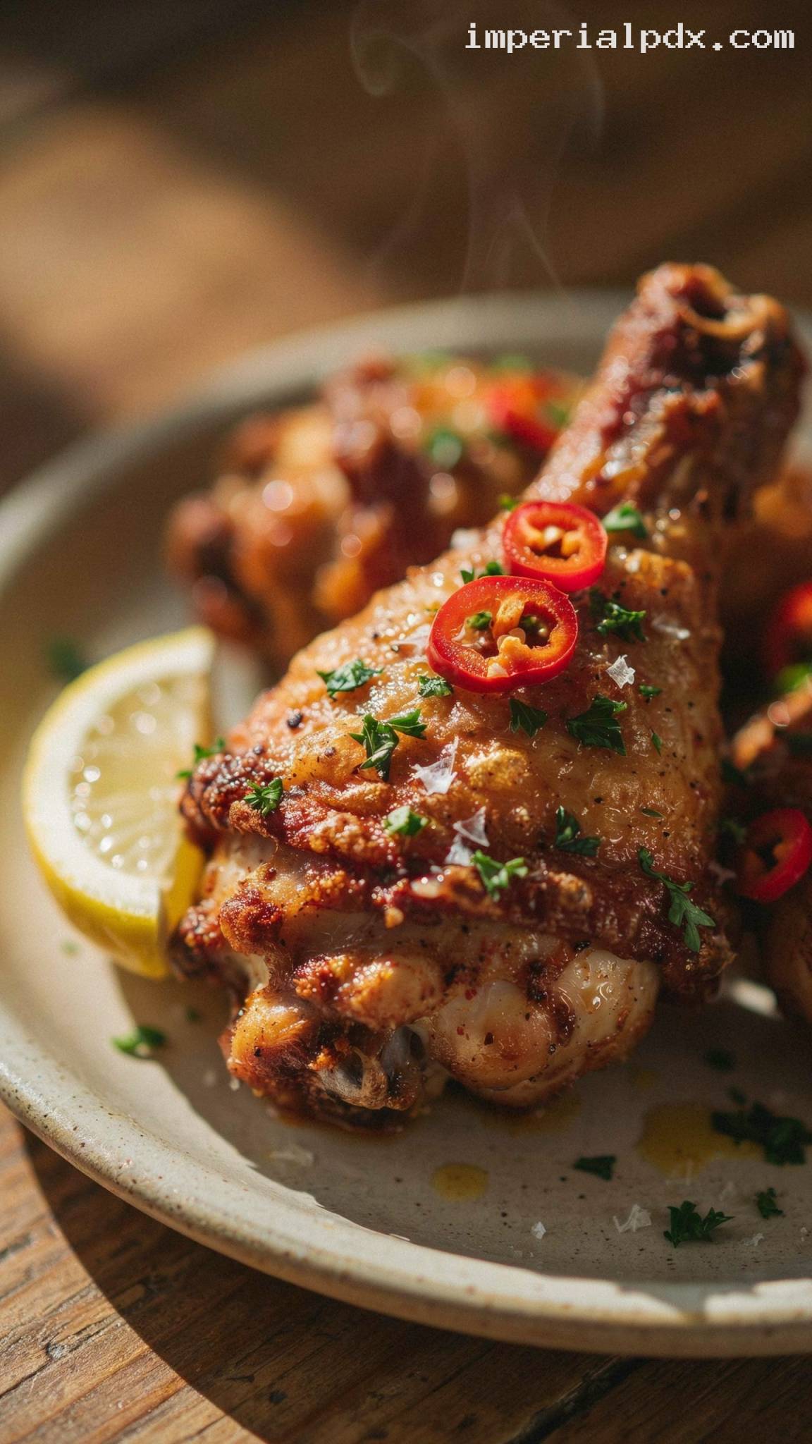 Crispy Piri Piri Fried Chicken – Closeup