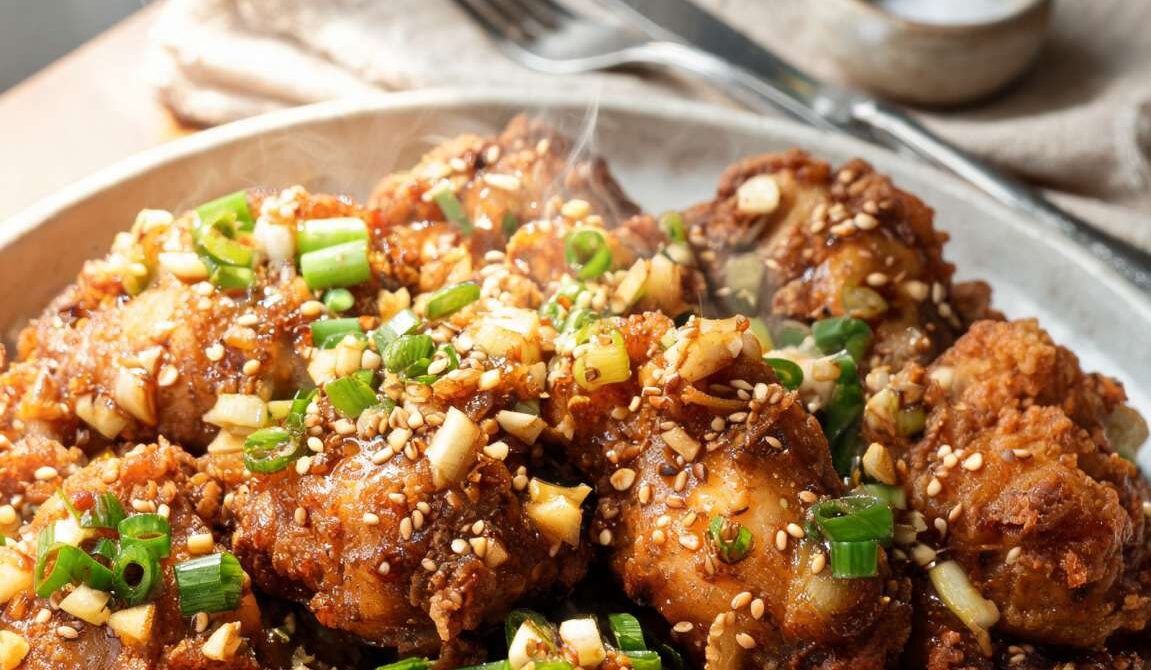 Crispy Scallion Oil Fried Chicken