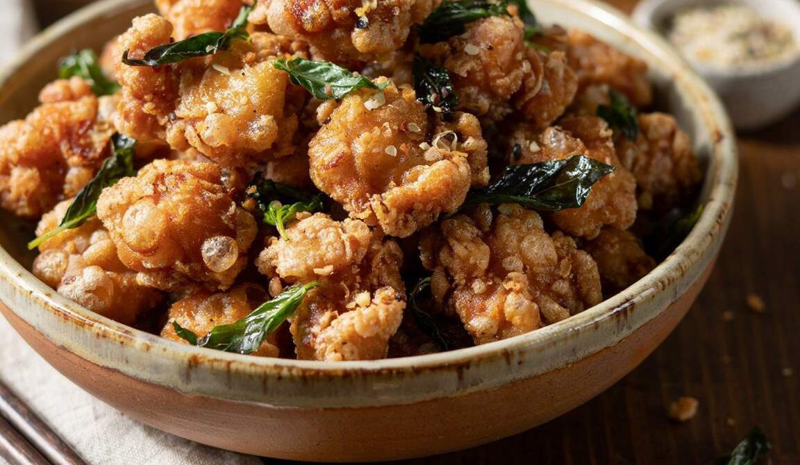 Crispy Taiwanese Popcorn Chicken With Basil