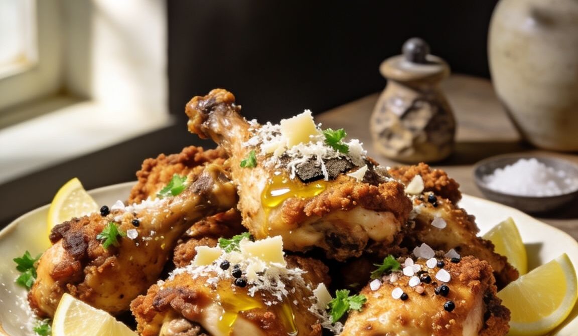 Crispy Truffle Parmesan Fried Chicken
