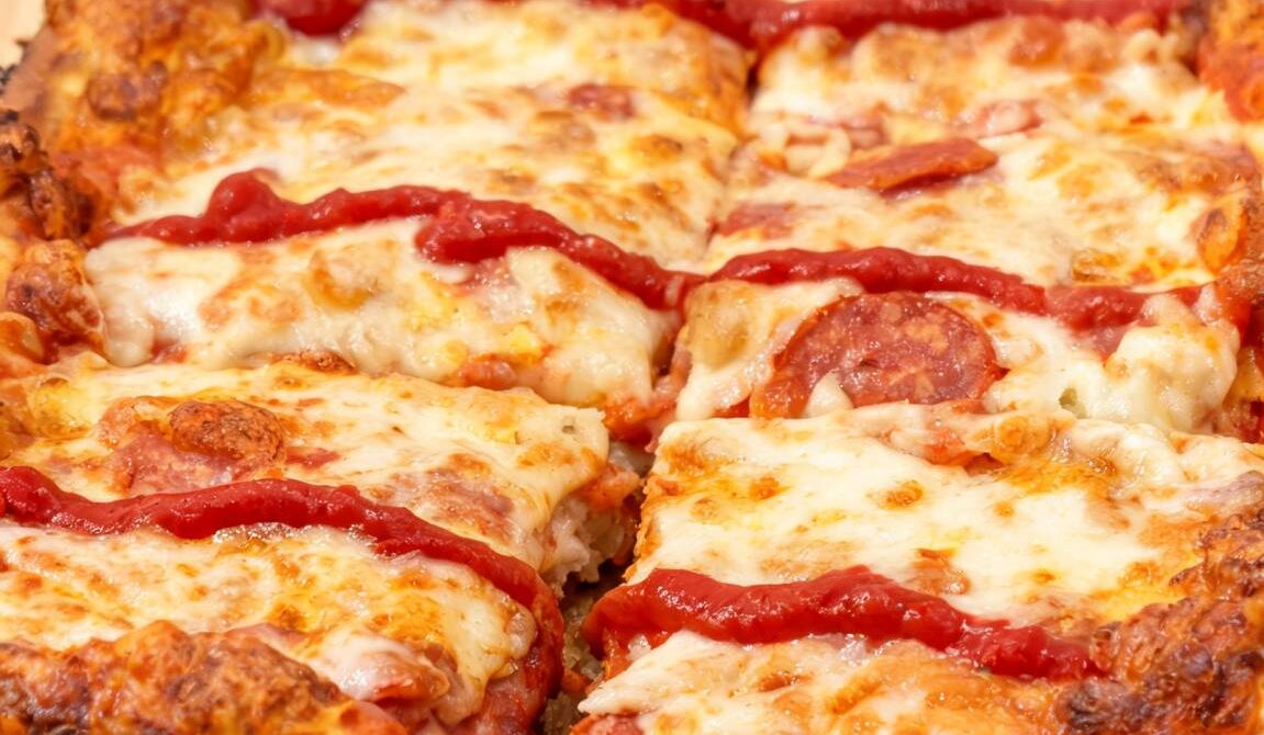 Detroit-Style Pepperoni Pizza With Crispy Cheese Edges