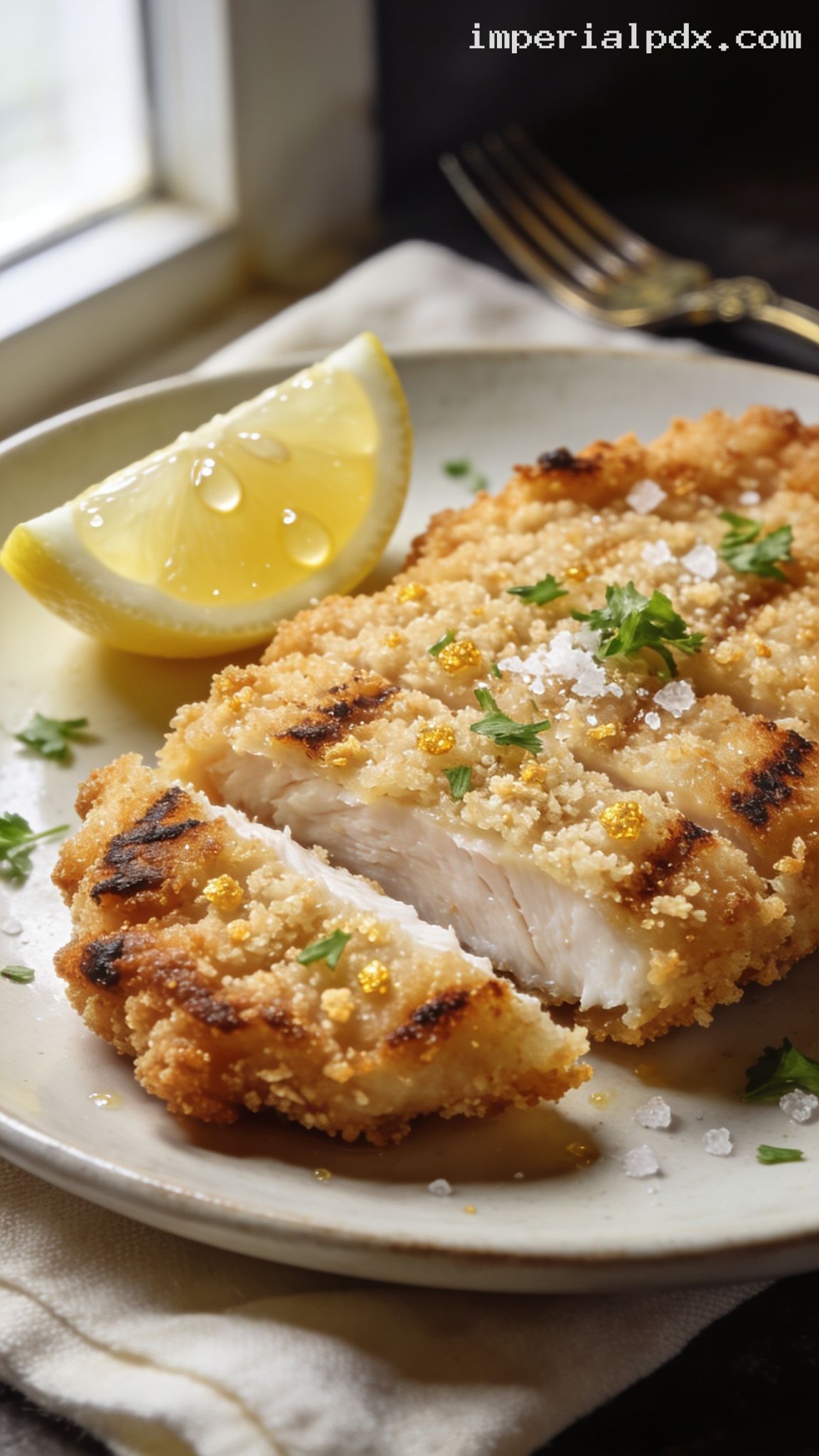 Easy Panko-Crusted Fried Chicken Cutlets – Closeup