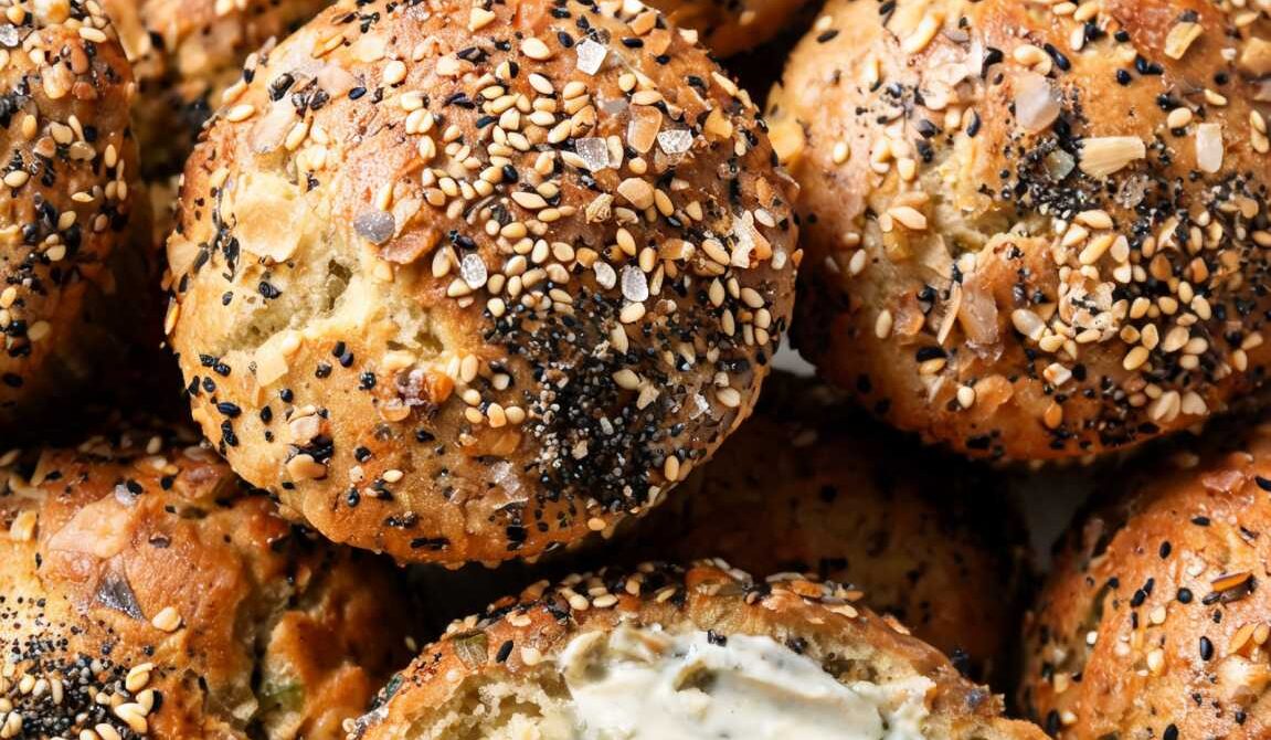 Easy Savory Everything Bagel Muffins