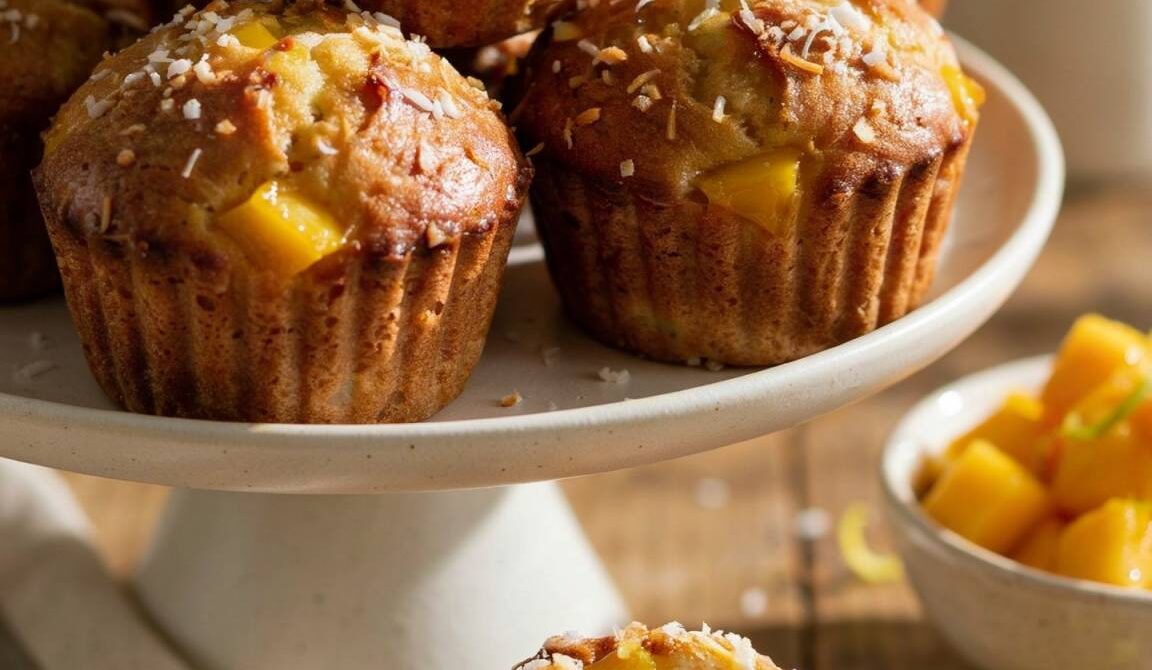 Easy Tropical Mango Coconut Muffins