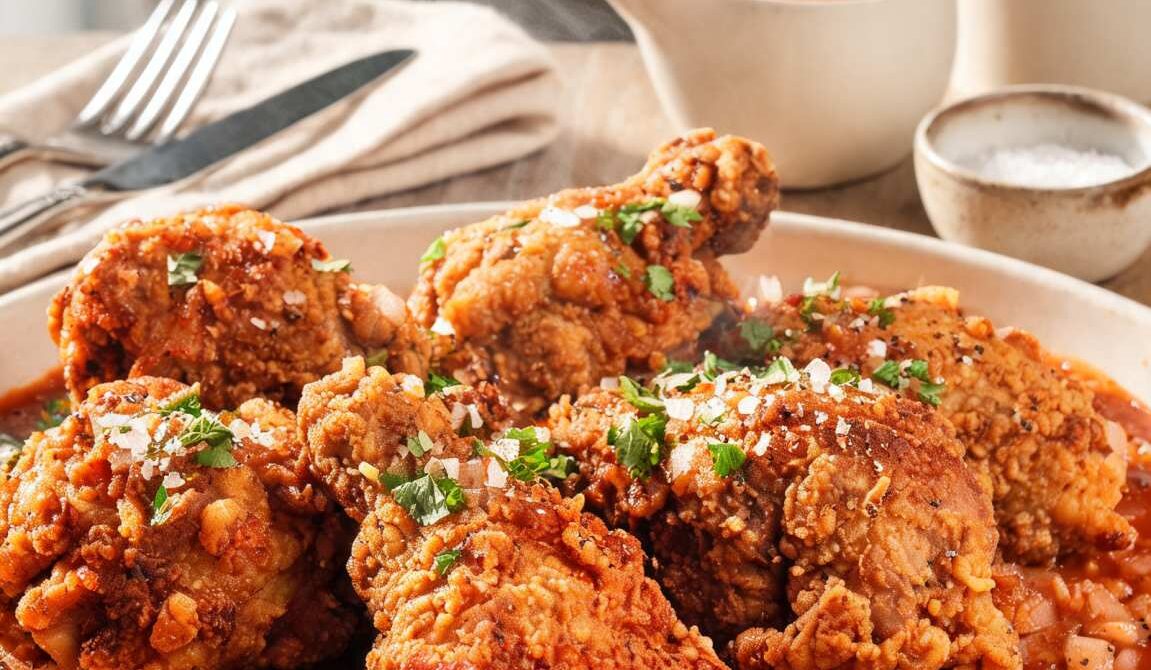 Fried Chicken with Smoky Tomato Gravy