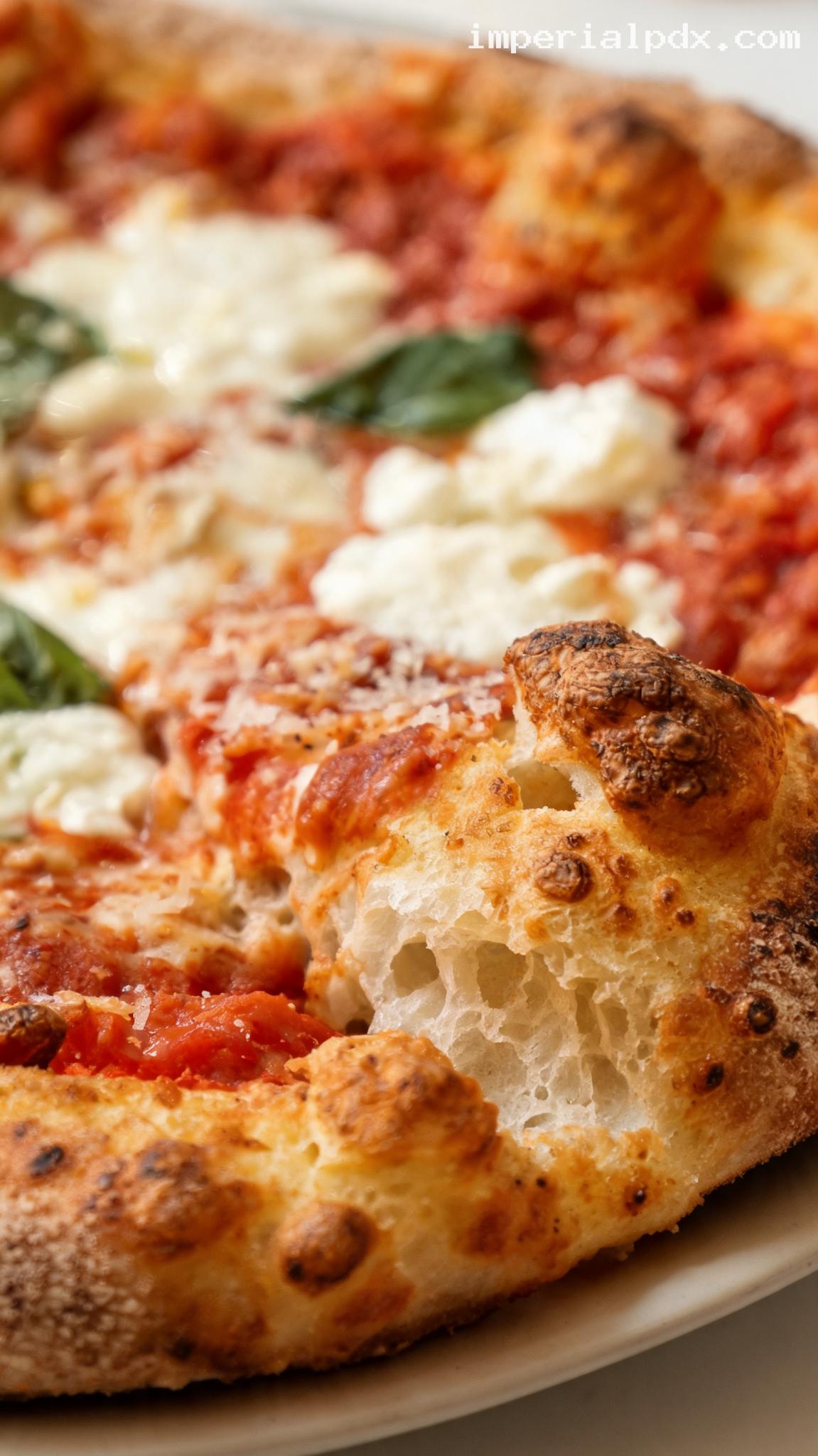 Fried Then Baked Pizza Montanara – Closeup
