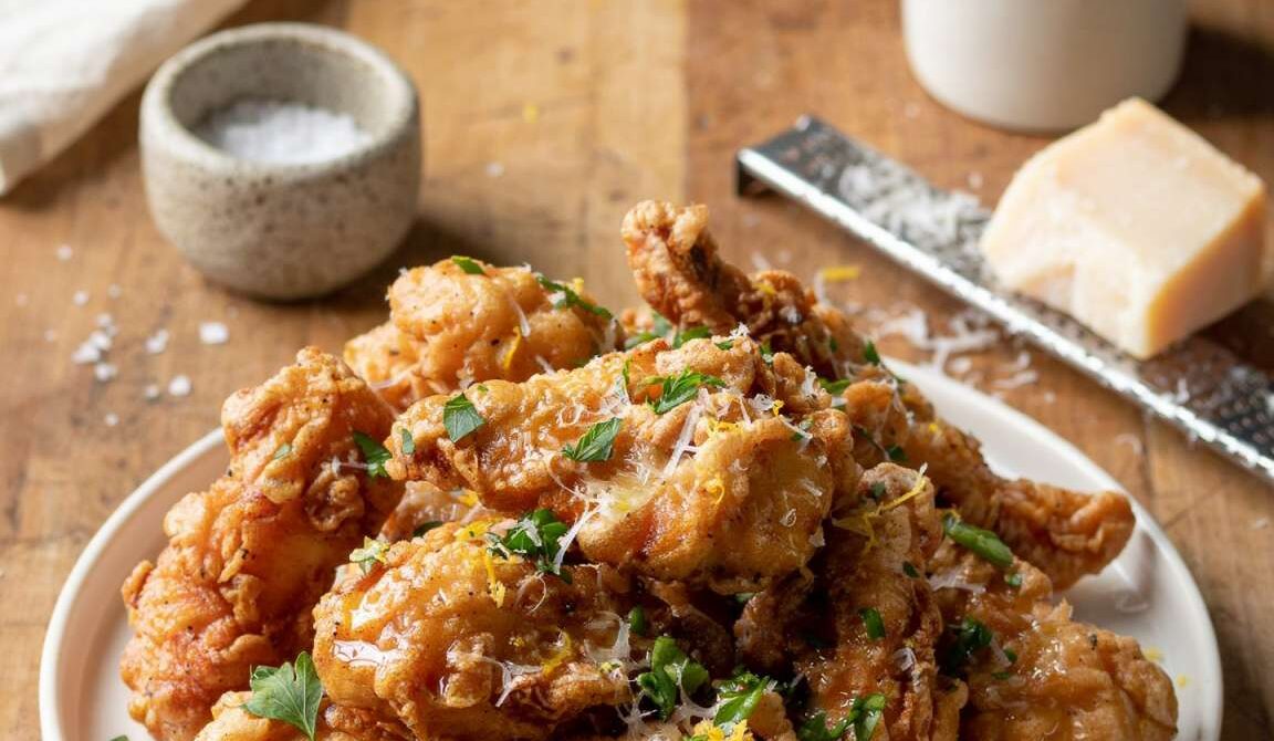 Garlic Parmesan Fried Chicken