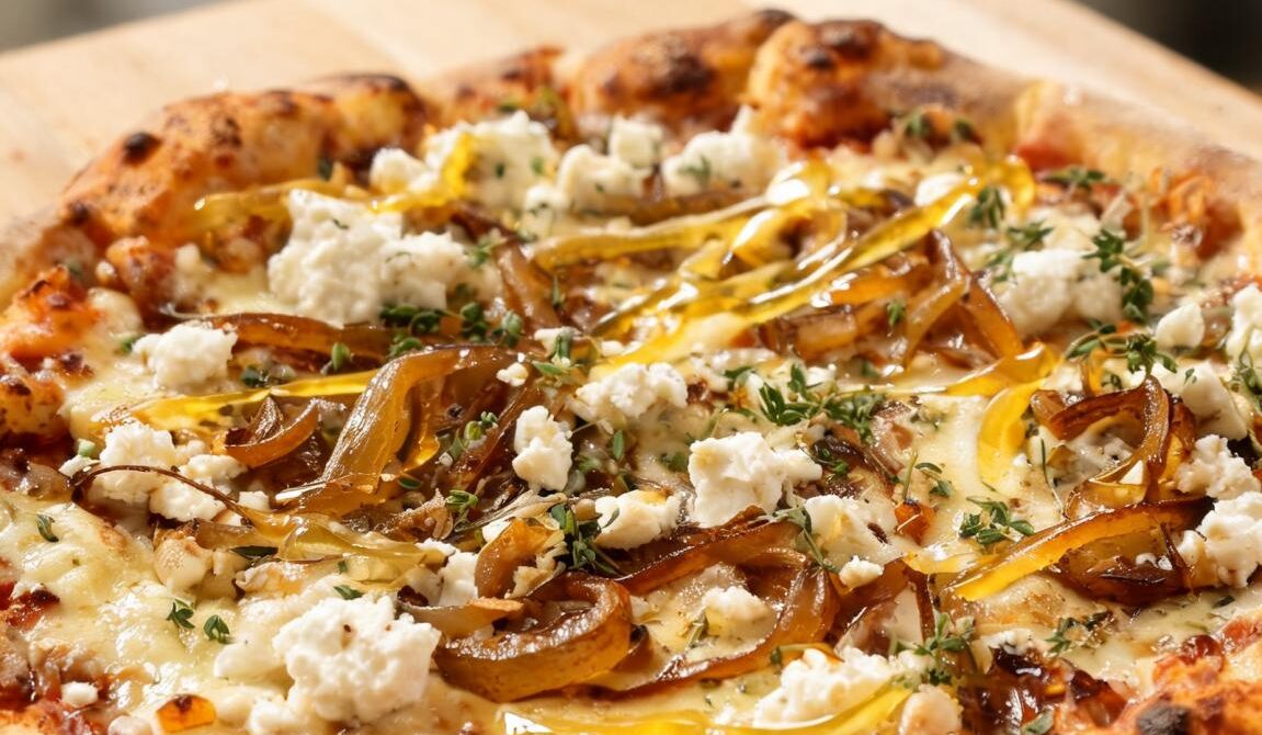 Goat Cheese and Caramelized Onion Pizza