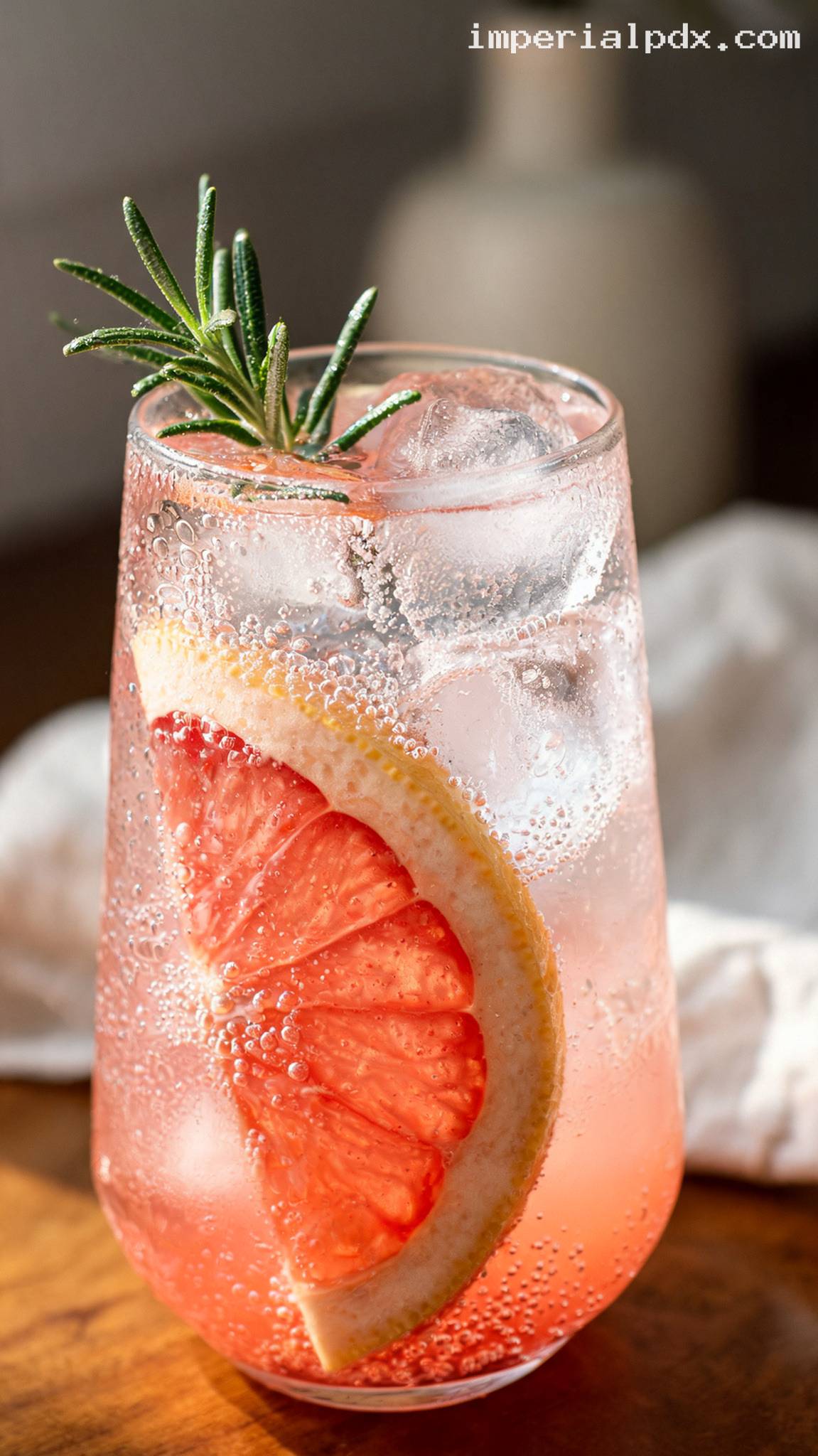Grapefruit Honey Fizz – Closeup