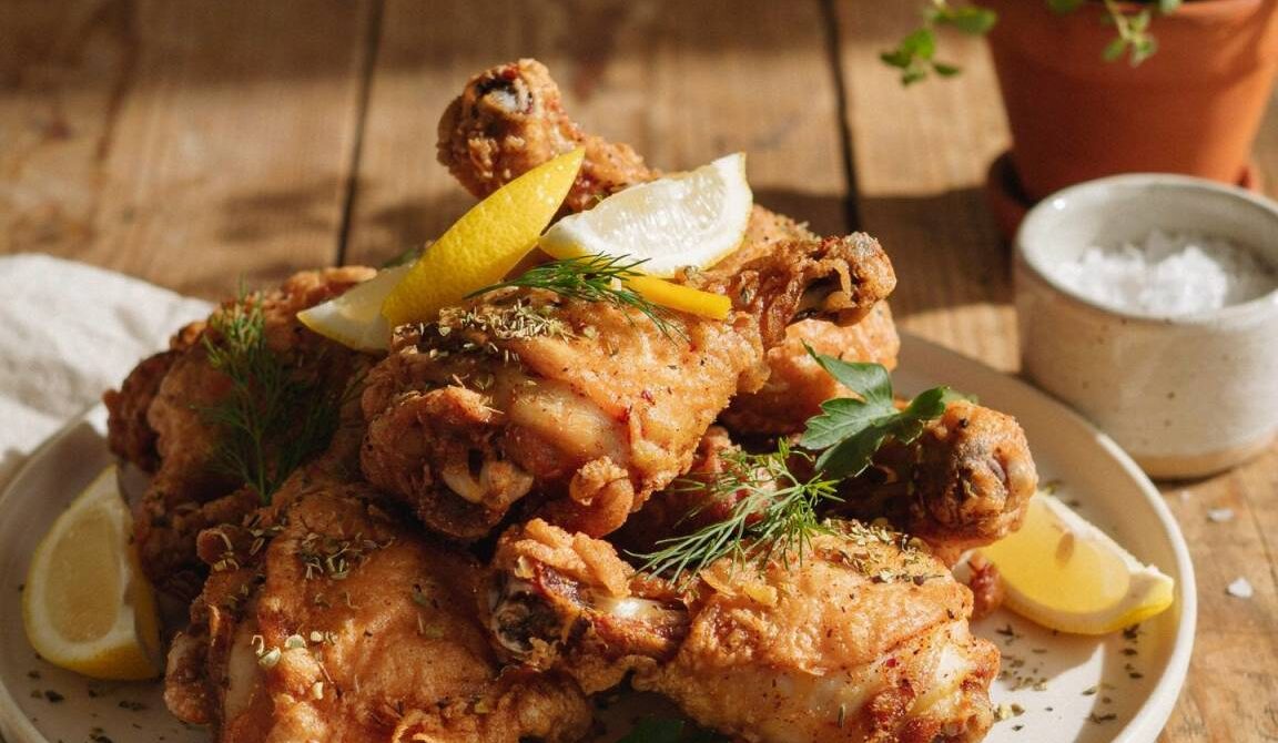 Greek-Style Fried Chicken with Tzatziki