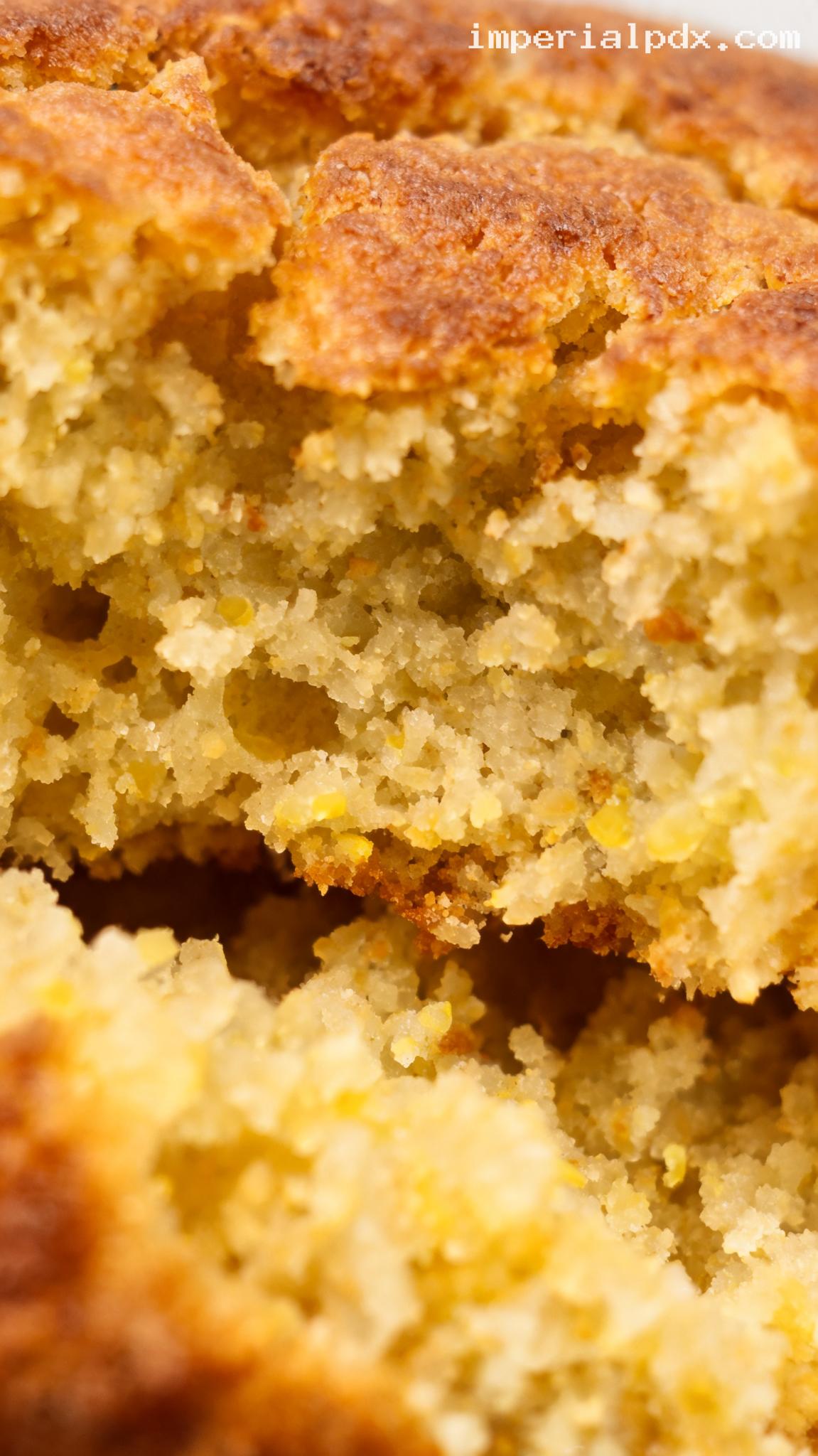 Honey Cornmeal Muffins – Closeup