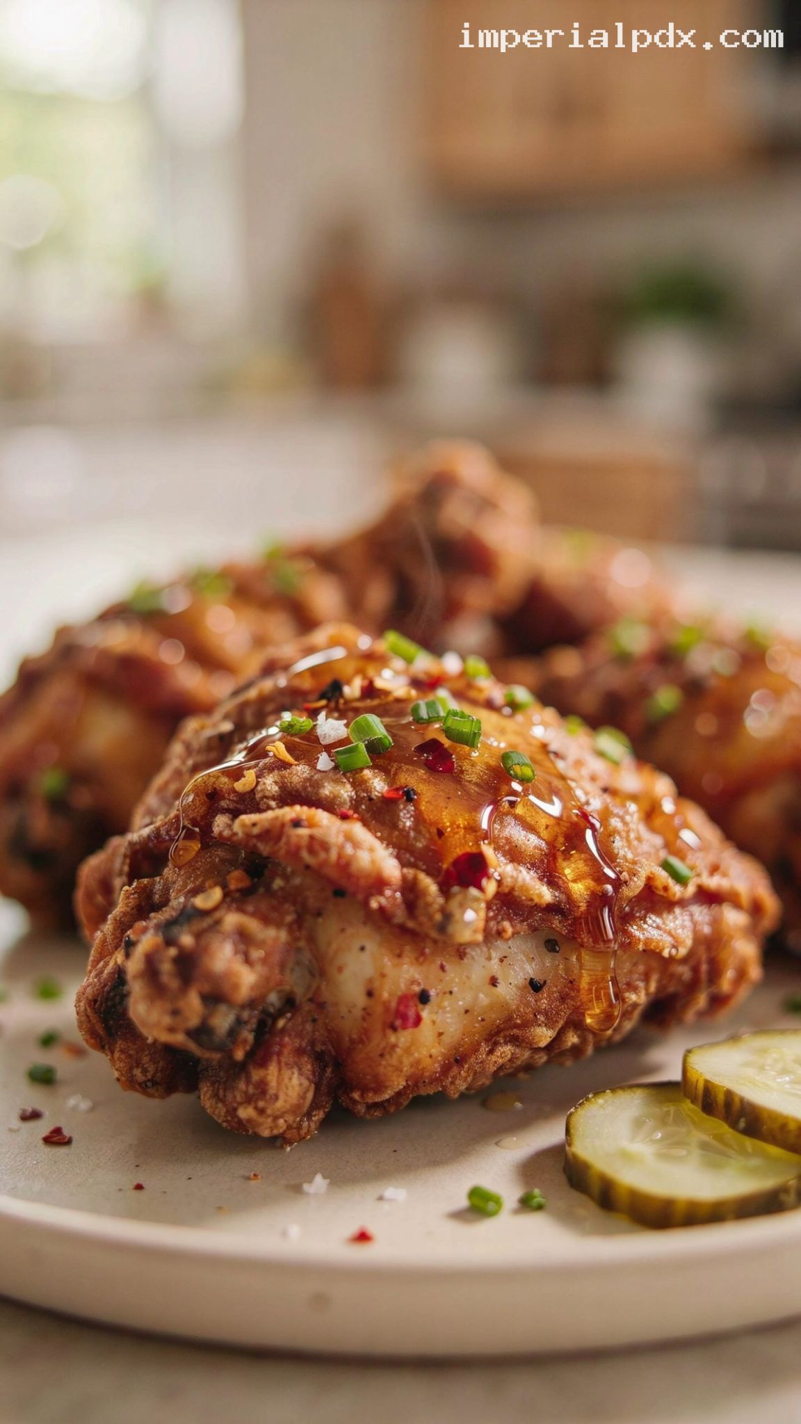 Hot Honey Fried Chicken – Closeup