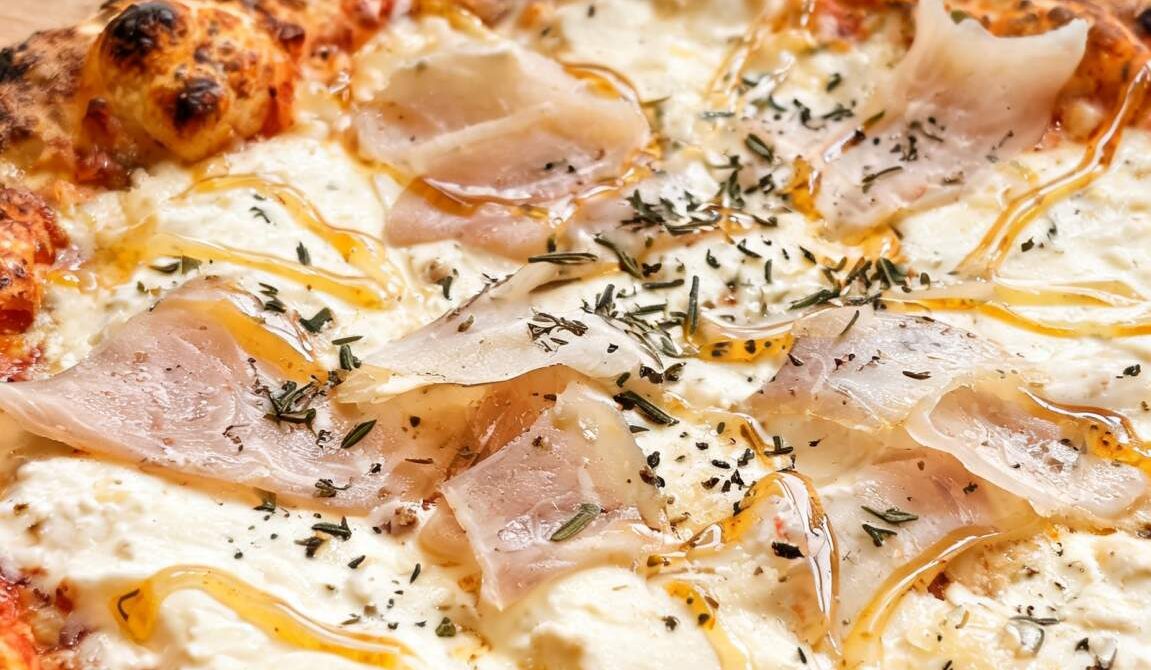 Lardo and Honey White Pizza