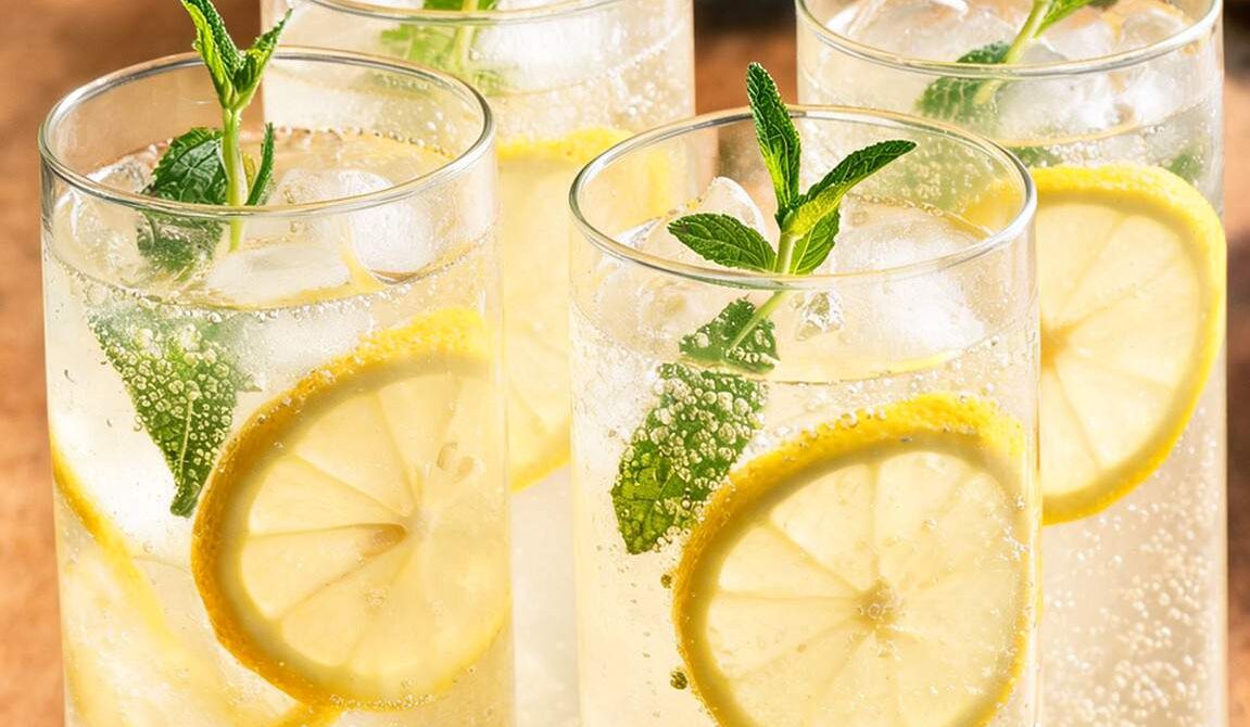 Lemon Verbena Sparkler With Fresh Lemon
