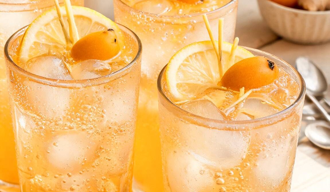 Loquat Ginger Cooler With Lemon