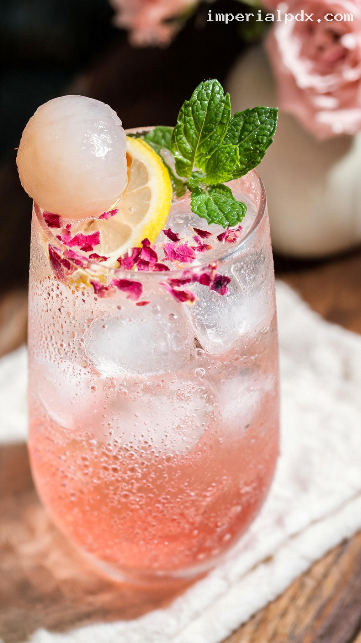 Lychee Rose Cooler – Closeup