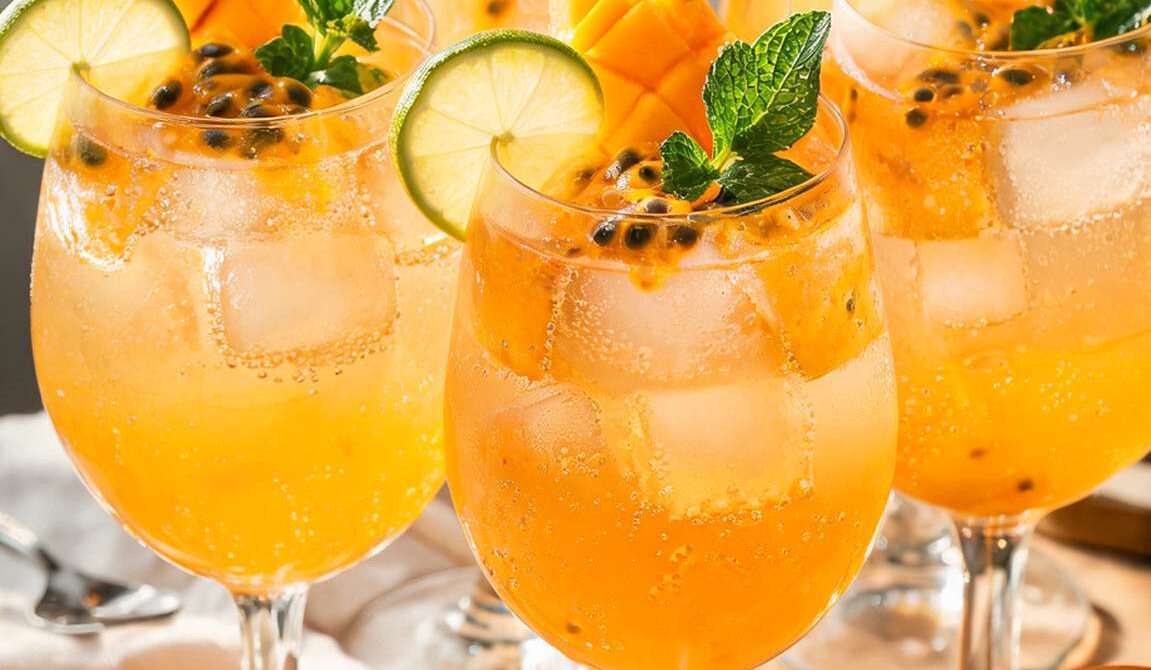 Mango Passion Fruit Spritz Cocktail