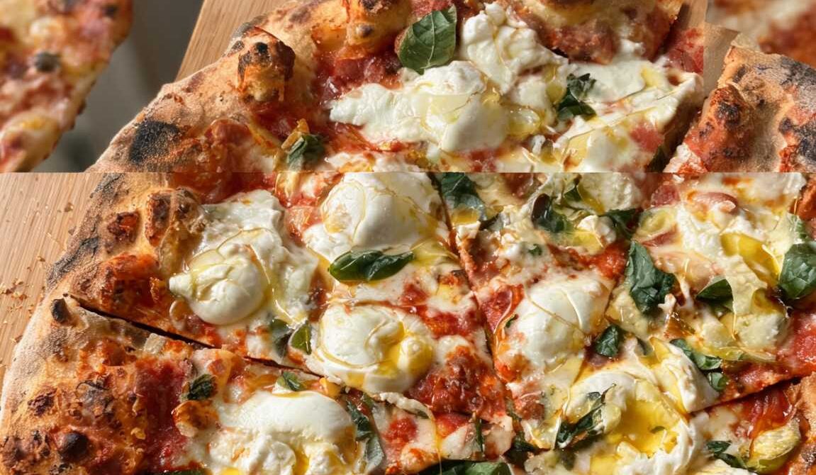 Margherita Pizza With Creamy Burrata