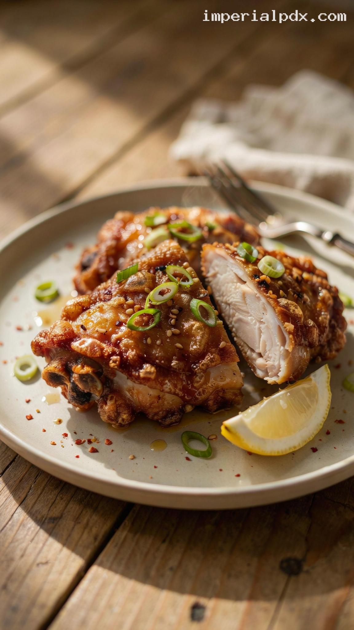 Miso Fried Chicken – Closeup