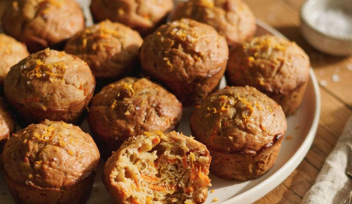 Moist Carrot Orange Muffins With Warm Spice