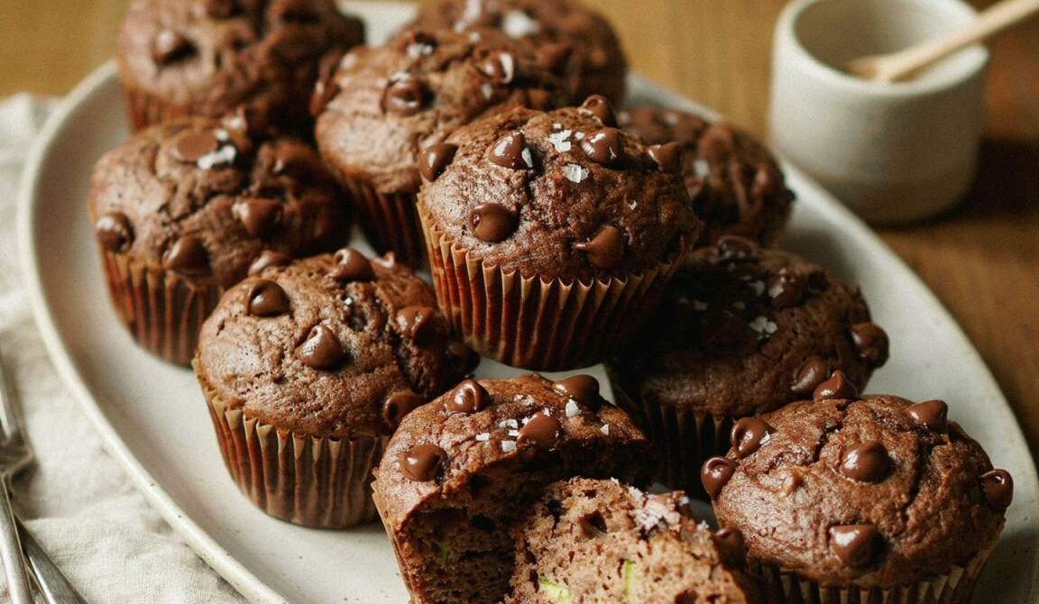 Moist Chocolate Zucchini Muffins Recipe