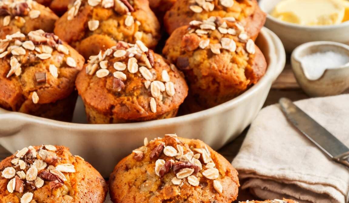 Moist Cinnamon Sweet Potato Muffins