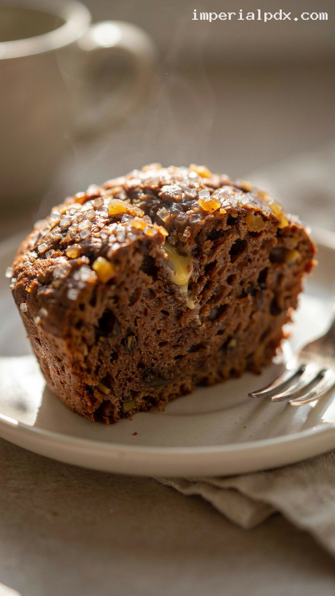 Old-Fashioned Gingerbread Muffins With Molasses – Closeup