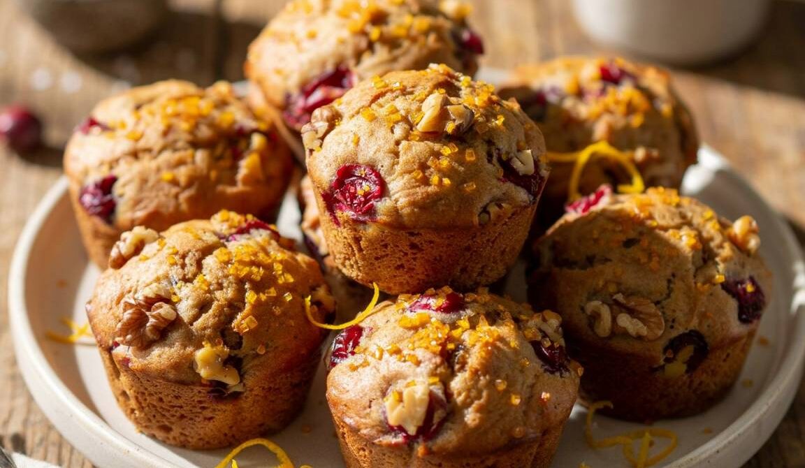 Orange Cranberry Walnut Muffins