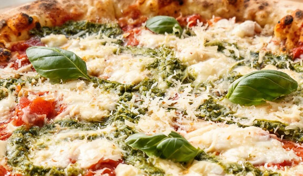Pesto Swirl Margherita Pizza