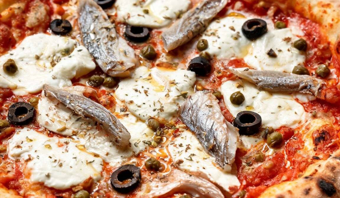 Pizza Napoletana With Anchovies and Olives