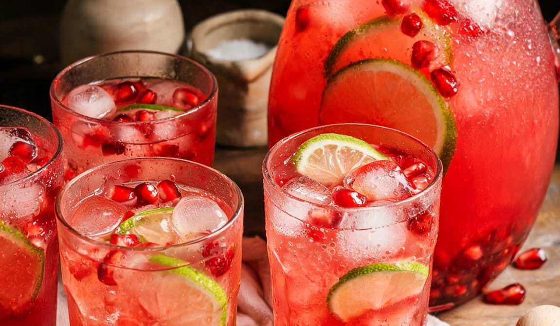 Pomegranate Lime Agua Fresca